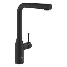  Mosogató csaptelep GROHE Essence kihúzható zuhannyal, 2 áram phantom black 30504KF0 csaptelep
