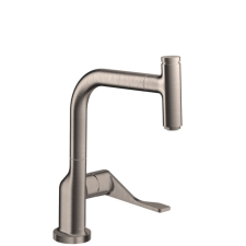 Mosogató csaptelep Hansgrohe Axor Citterio kihúzható zuhannyal rozsdamentes acél megjelenés 39861800 csaptelep