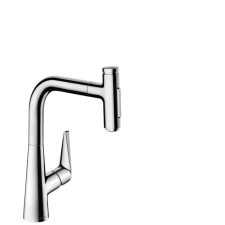 Mosogató csaptelep Hansgrohe Talis kihúzható zuhannyal, 2 áram króm 72824000 csaptelep