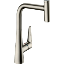 Mosogató csaptelep Hansgrohe Talis Select M51 kihúzható zuhannyal rozsdamentes acél megjelenés 72821800 csaptelep