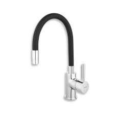 Mosogató csaptelep Novaservis szilikon karral fekete/króm 70710.0C csaptelep