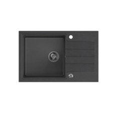 Mosogató Quadron PETER111 fekete rozsdamentes acél elem HCQP7850CZK mosogatótálca