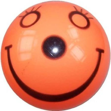  Mosolygó lakkfényű gumilabda - narancssárga 22 cm (19771) játéklabda