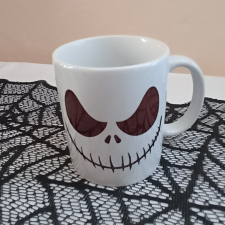 Mosolygós koponya mintás kétoldalas bögre halloweenre bögrék, csészék