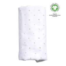 MOTHERHOOD muszlin pelenka BIO XXL Pink and Black Dots 130x130 cm mosható pelenka