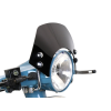 Moto Nostra Szélvédő krómozott tartókonzolokkal Moto Nostra w=340mm, h=105mm Vespa PX80, PX125, PX150, PX200, LML 125/150 Star/Stella fekete színű Moto Nostra Vázak, idomok, kiegészítők Szélvédők