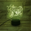  Motor 3D led lámpa