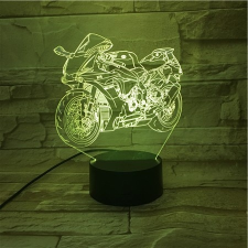 Motor 3D led lámpa világítás
