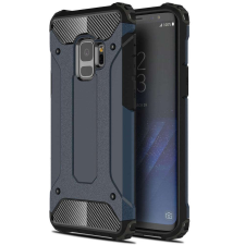Motorola Moto G9 Plus, Műanyag hátlap védőtok, Defender, fémhatású, sötétkék tok és táska