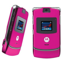 Motorola V3 elő+akkuf, Előlap, rózsaszín mobiltelefon, tablet alkatrész