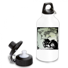 Motorozás a világ körül - Fémkulacs kulacs, kulacstartó