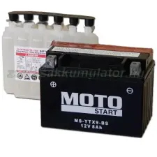MotoStart YTX9-BS 12V 8Ah gondozásmentes AGM (zselés) motor akkumulátor egyéb motorkerékpár alkatrész