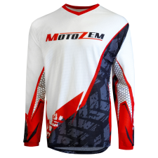 MotoZem motokrossz mez fehér-fekete-piros motocross mez
