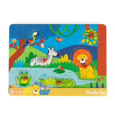MOULIN ROTY - Kicsikék - Hangos puzzle - állatok puzzle, kirakós