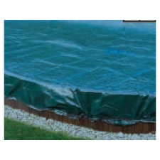 Mountfield Erős időjárásálló ovális fólia 6,25*3,6 méteres medencére zöld/fekete színben medence kiegészítő