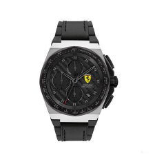 MOVADO Scuderia Ferrari Karóra Aspire, Fekete/Acél, Silicone Szíj, 44Mm karóra