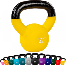 MOVIT Kettlebell - füles súlyzó 4 kg, sárga, MOVIT kettlebell