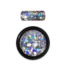 Moyra Holo glitter mix 1g No. 01. Ezüst körömdíszítő