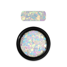  Moyra Holo glitter mix No. 12 Kaméleon Fehér körömdíszítő