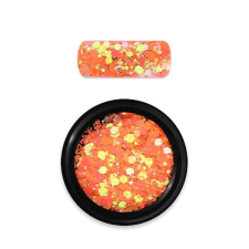 Moyra Holo glitter mix No. 22 Chameleon light orange körömdíszítő