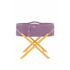  Mózeskosár BOHO Kézzel készített, állvánnyal - lila babakocsi kiegészítő