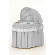  Mózeskosár/Fonott kapucnis kiságy - Kis herceg/Hercegnő szürke babakocsi kiegészítő