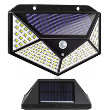 Mozgásérzékelős, 100 LED-es napelemes kültéri lámpa kültéri világítás