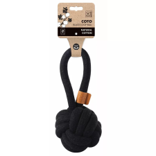 MPETS M-PETS kötéljáték füles labda 6,5 cm fekete játék kutyáknak
