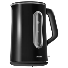 MPM duplafalú vízforraló Fekete 1,5L 2200W vízforraló és teáskanna