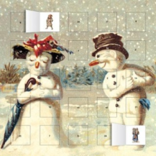  Mr & Mrs Snowman advent calendar (with stickers) naptár, kalendárium