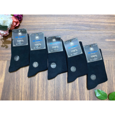 MR Pamut férfi hosszú szárú zokni MP1001 1cs/5pár fekete