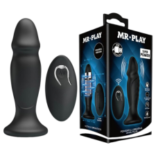  MR. PLAY - akkus, rádiós, távirányítós anál vibrátor (fekete) vibrátorok
