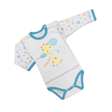 MROFI EEVI Hosszú ujjú body - Fehér /Kék Zsiráfos - 80 kombidressz, body