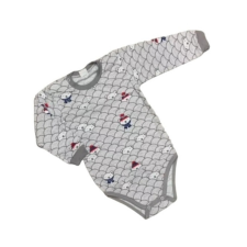 MROFI Hosszú Ujjú Body - Szürke Jeges Macis - 74 kombidressz, body