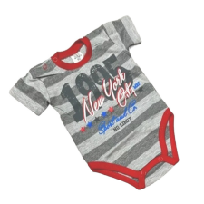 MROFI Rövid ujjú Body - Szürke/Piros "New York City" - 62 kombidressz, body