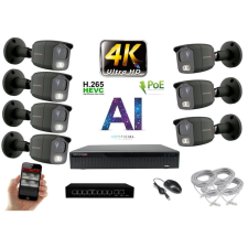 MS - 4K AI IP kamerarendszer 7 kamerával switchel 8 Mpix GT - 6379K7B megfigyelő kamera
