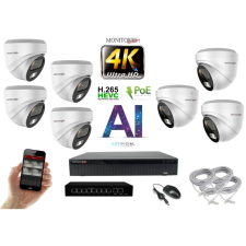 MS - 4K AI IP kamerarendszer 7 kamerával switchel 8 Mpix WD - 6376K7B megfigyelő kamera