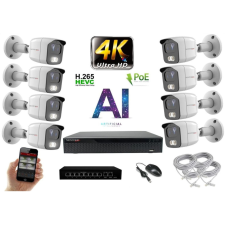 MS - 4K AI IP kamerarendszer 8 kamerával switchel 8 Mpix WT - 6378K8B megfigyelő kamera