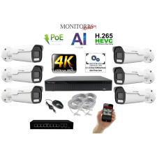  MS - 4k AI IP park kamerarendszer switchel 6 kamerával 8 Mpix - 6380K6B megfigyelő kamera