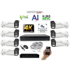  MS - 4k AI IP park kamerarendszer switchel 7 kamerával 8 Mpix - 6380K7B