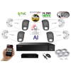  MS - AI Hybrid Light IP kamerarendszer 4 kamerával switchel 5 Mpix WT - 6143k4B