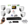  MS - AI Hybrid Light IP kamerarendszer 5 kamerával switchel 8 Mpix WD - 6481k5B
