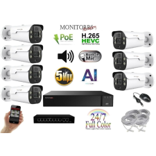 MS - AI IP Aktív kamerarendszer 7 kamerával switchel 5 mpix WTube - 6079K7B megfigyelő kamera