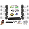  MS - AI IP Aktív kamerarendszer 8 kamerával switchel 5 mpix WTube - 6079K8B