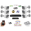  MS - AI IP Full Color kamerarendszer switchel 6 kamerával 5 Mpix Wt - 6021K6B
