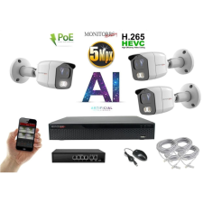  MS - AI IP kamerarendszer 3 kamerával switchel 5 Mpix WT - 6372K3B megfigyelő kamera