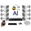  MS - AI IP kamerarendszer 8 kamerával switchel 5 Mpix WT - 6372K8B