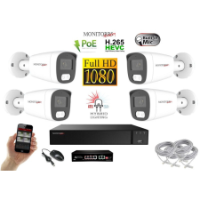  MS - Hybrid Light IP kamerarendszer 4 kamerával switchel 2 Mpix WT - 6213K4B megfigyelő kamera