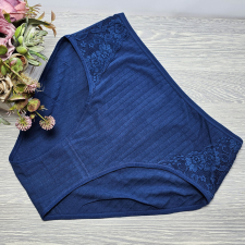 MST Magas derekú BORDÁZOTT női alsó EXTRA méret (mama bugyi) 4XL, Kék női alsó