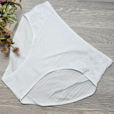 MST Magas derekú BORDÁZOTT női alsó EXTRA méret (mama bugyi) 5XL, Fehér női alsó